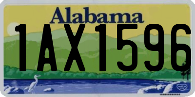 AL license plate 1AX1596