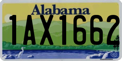 AL license plate 1AX1662
