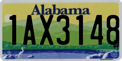 AL license plate 1AX3148