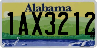 AL license plate 1AX3212
