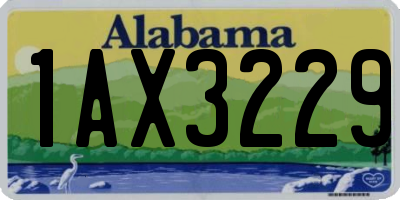 AL license plate 1AX3229