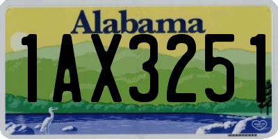 AL license plate 1AX3251