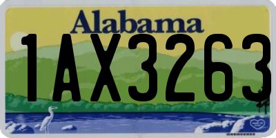 AL license plate 1AX3263