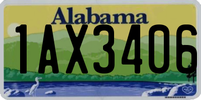 AL license plate 1AX3406