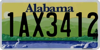 AL license plate 1AX3412