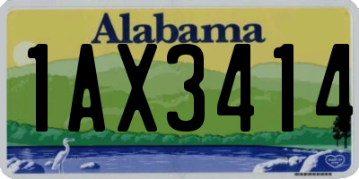 AL license plate 1AX3414