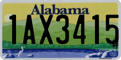 AL license plate 1AX3415