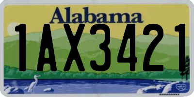 AL license plate 1AX3421
