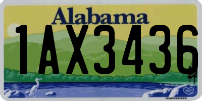 AL license plate 1AX3436