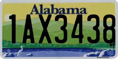 AL license plate 1AX3438