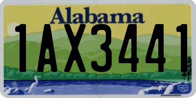 AL license plate 1AX3441