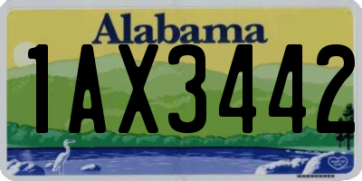 AL license plate 1AX3442