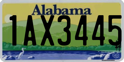 AL license plate 1AX3445
