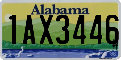 AL license plate 1AX3446