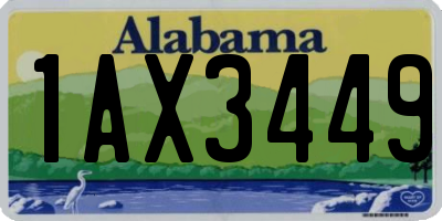 AL license plate 1AX3449