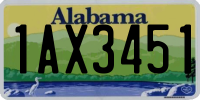 AL license plate 1AX3451