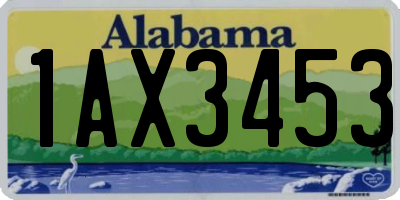AL license plate 1AX3453