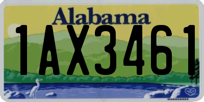 AL license plate 1AX3461