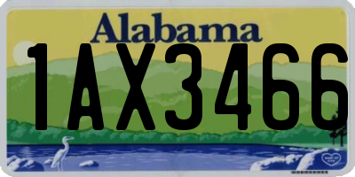 AL license plate 1AX3466