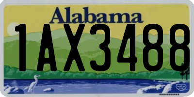 AL license plate 1AX3488