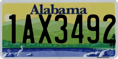 AL license plate 1AX3492