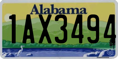 AL license plate 1AX3494