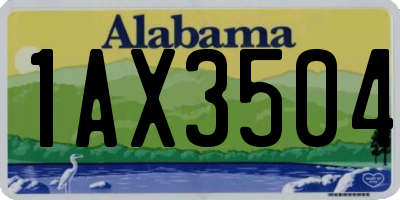 AL license plate 1AX3504