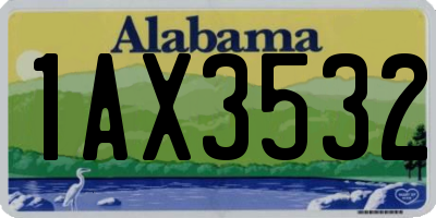 AL license plate 1AX3532