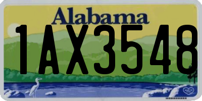 AL license plate 1AX3548