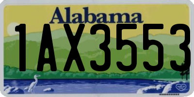 AL license plate 1AX3553