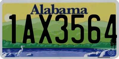 AL license plate 1AX3564