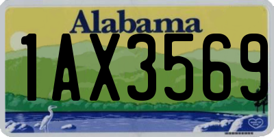 AL license plate 1AX3569