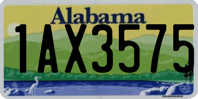 AL license plate 1AX3575