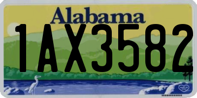 AL license plate 1AX3582