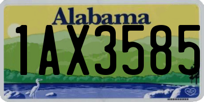 AL license plate 1AX3585