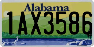 AL license plate 1AX3586