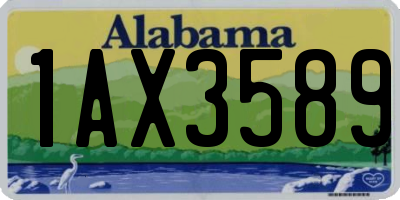 AL license plate 1AX3589