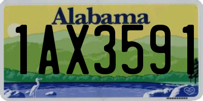 AL license plate 1AX3591