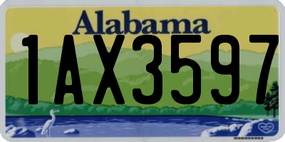 AL license plate 1AX3597