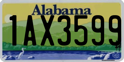 AL license plate 1AX3599