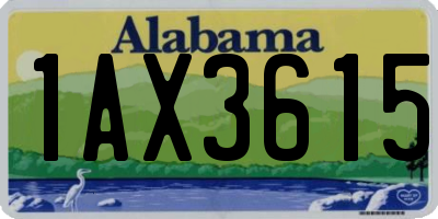 AL license plate 1AX3615