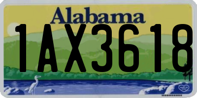 AL license plate 1AX3618