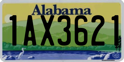 AL license plate 1AX3621