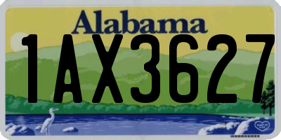 AL license plate 1AX3627