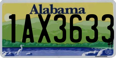 AL license plate 1AX3633