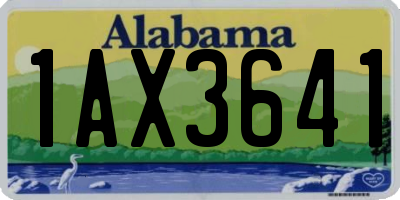 AL license plate 1AX3641