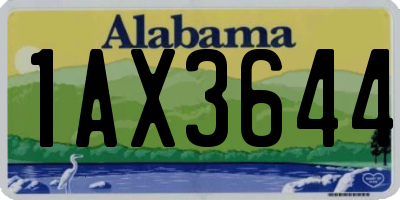 AL license plate 1AX3644