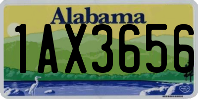 AL license plate 1AX3656