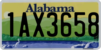 AL license plate 1AX3658