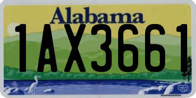 AL license plate 1AX3661